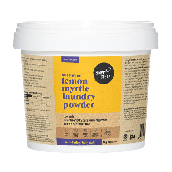 Lemon Myrtle Laundry Powder (FRONT & TOP) 1 KG / 4 KG / 15 KG