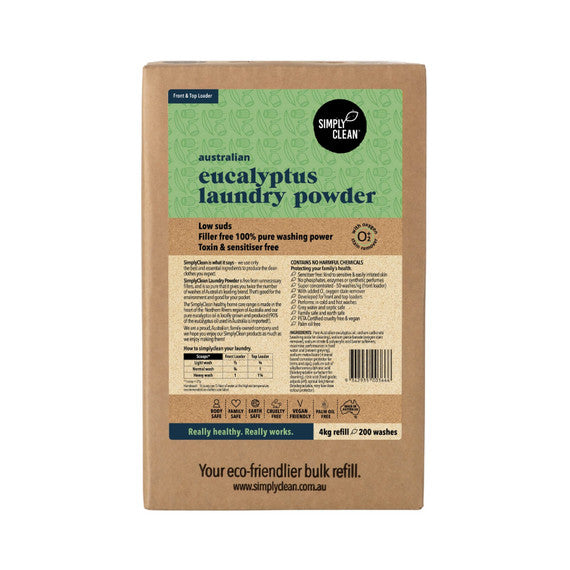 Eucalyptus Laundry Powder (FRONT & TOP) 1 KG / 4 KG / 15 KG