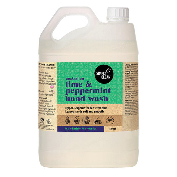 Lime and Peppermint Hand Wash (500mL / 5 Litres)