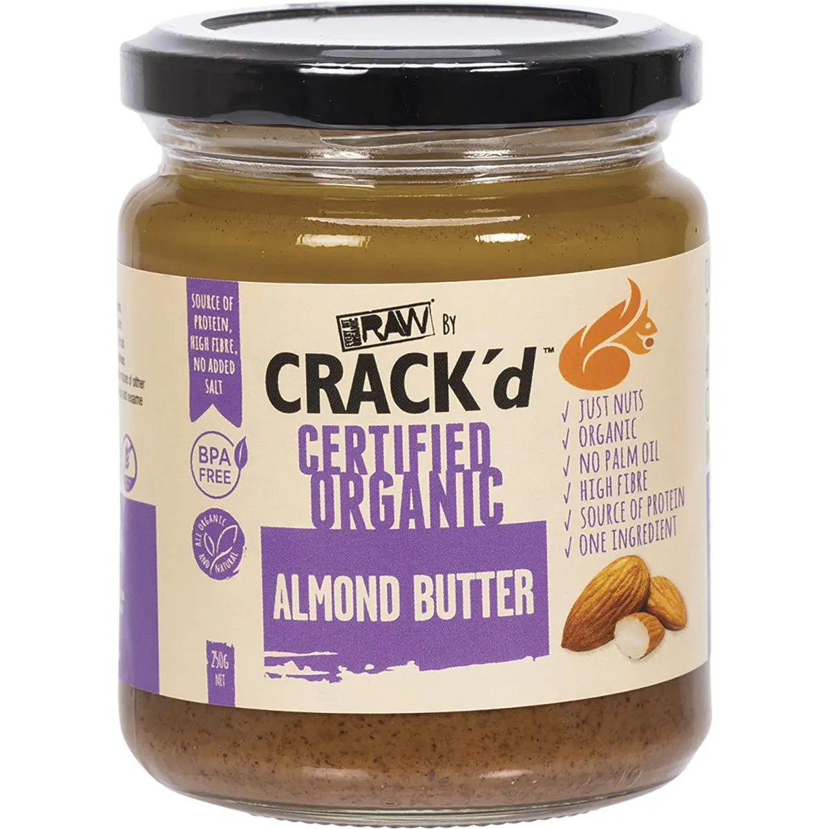 Organic Almond Butter : 250g (AVAILABLE NOW)