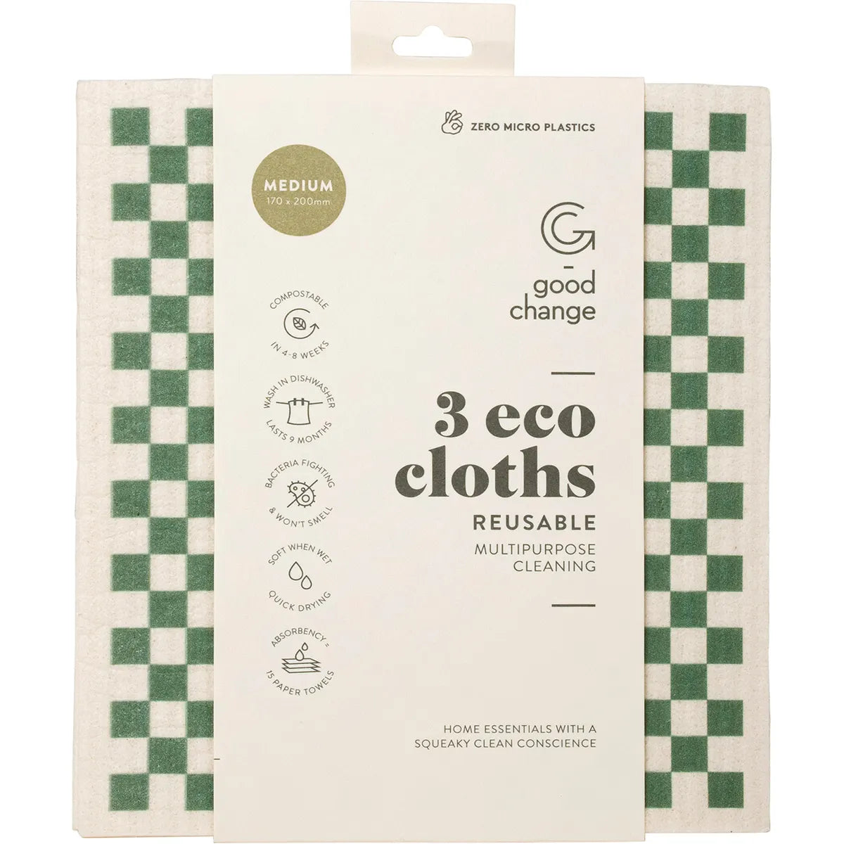 Compostable Dish Cloths : 3 Pack