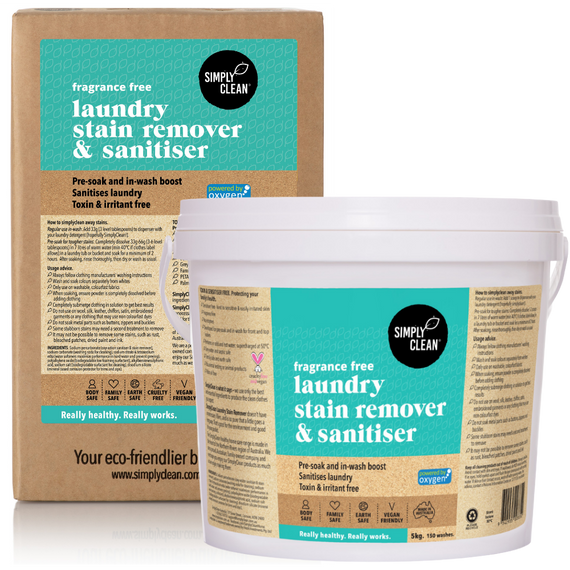 Fragrance Free Laundry Stain Remover and Sanitiser Powder (1 Kg/ 5 Kg/ 15 Kg)