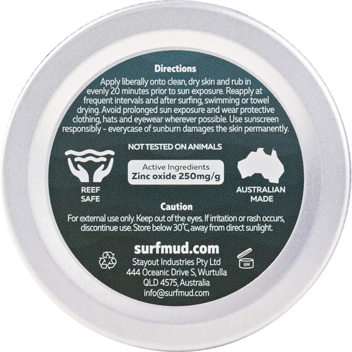 SPF 30 Ocean Addicts Sunscreen : 100g Tin