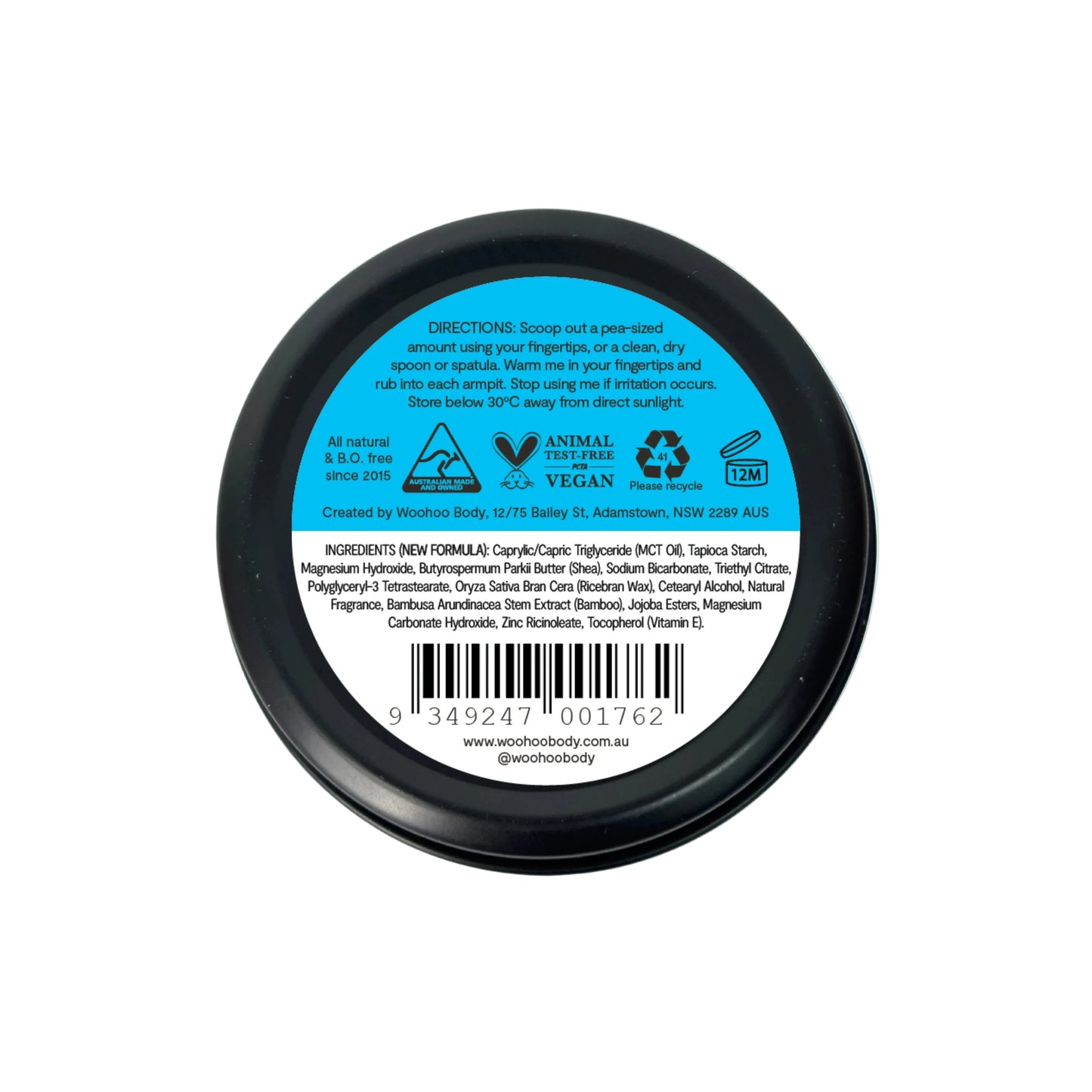 Regular Strength Solid Deodorant Tin : 60g