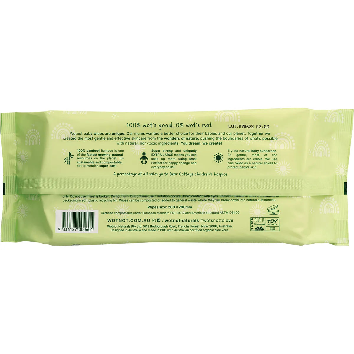 SPECIAL ORDER : Natural Baby Wipes Carton of 12