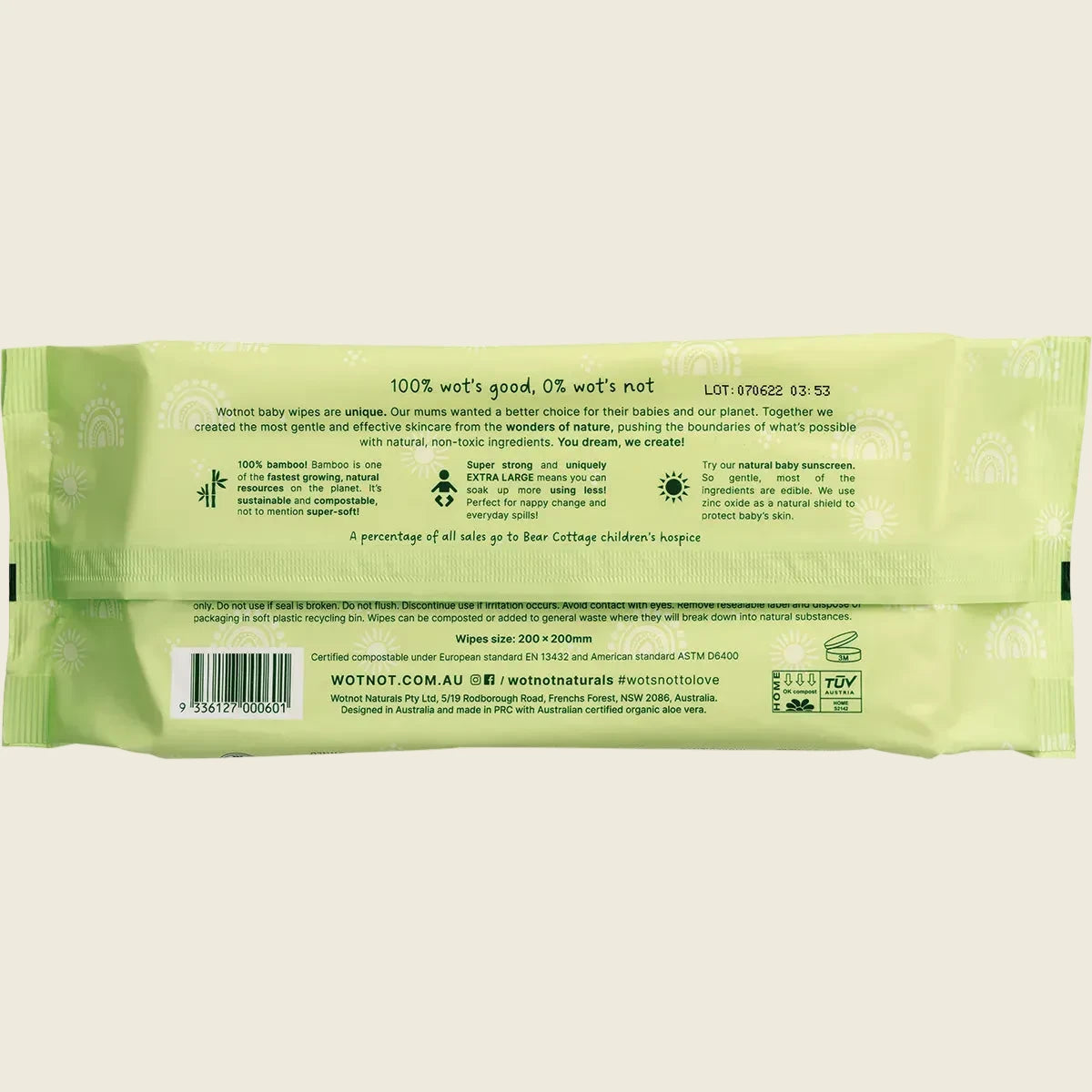 SPECIAL ORDER : Natural Baby Wipes Carton of 12