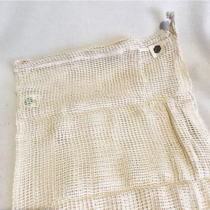 Organic Cotton Net Produce Bags : 4 Large