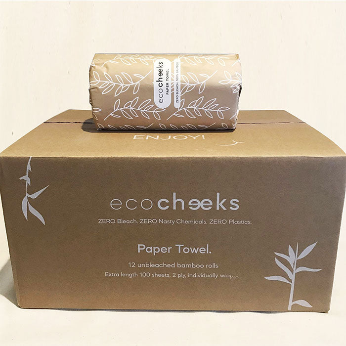 Unbleached Bamboo Paper Towel : Single Roll