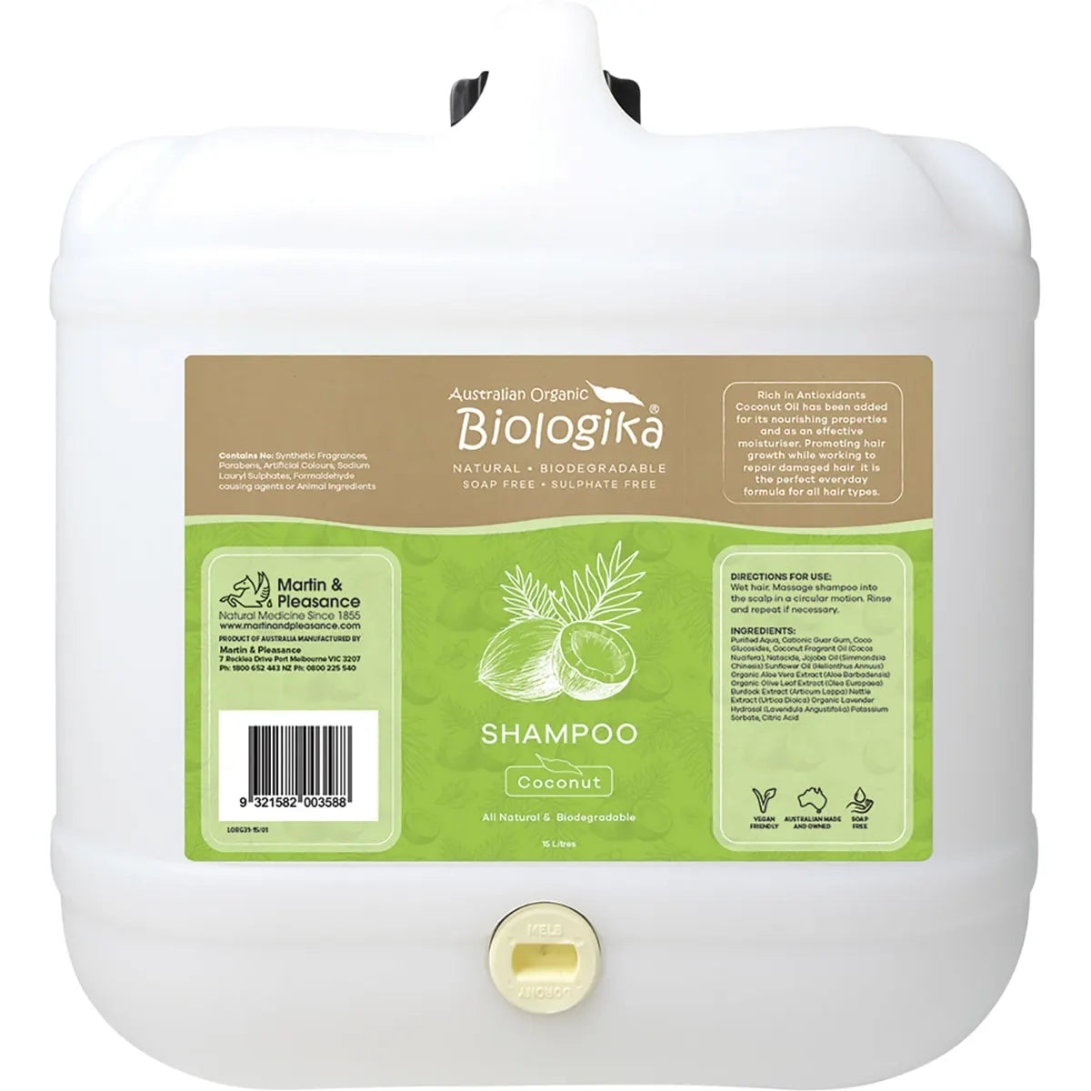 SPECIAL ORDER (5 BUSINESS DAYS) Shampoo Everyday Coconut : 15 Litres
