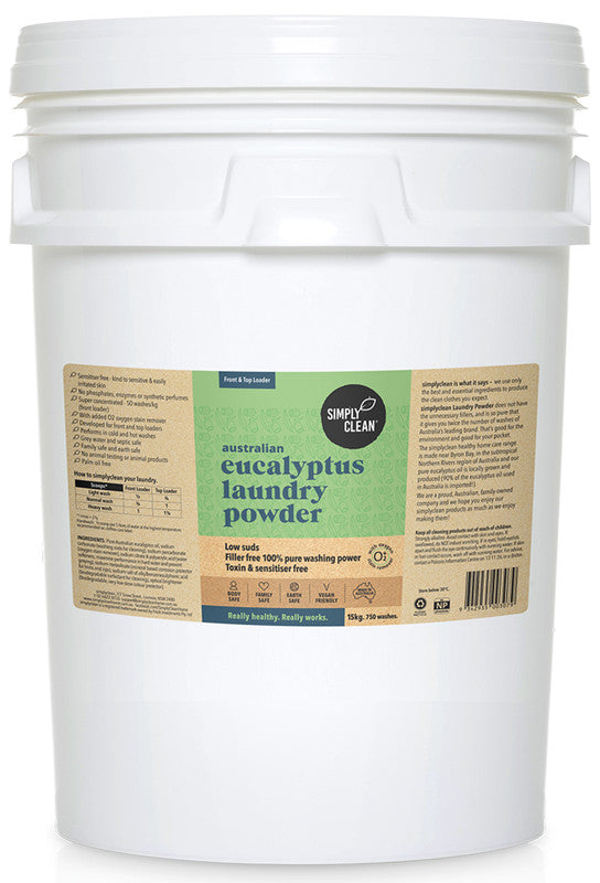 Eucalyptus Laundry Powder (FRONT & TOP) 1 KG / 4 KG / 15 KG