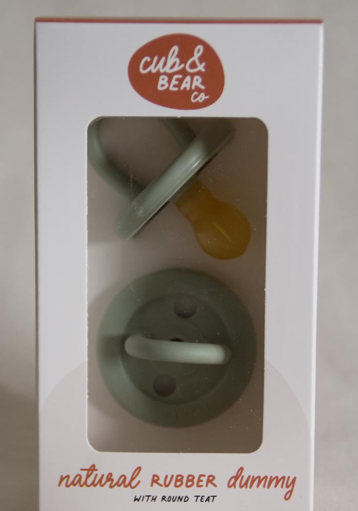 Natural Rubber Dummy : Sage Green, 2 Pack