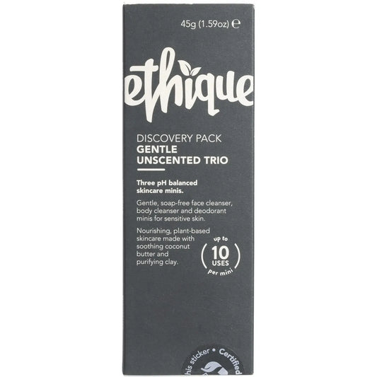 Unscented Discovery Pack : 3 x 15g Mini Bars (Face Cleanser, Body Cleanser, Deodorant)