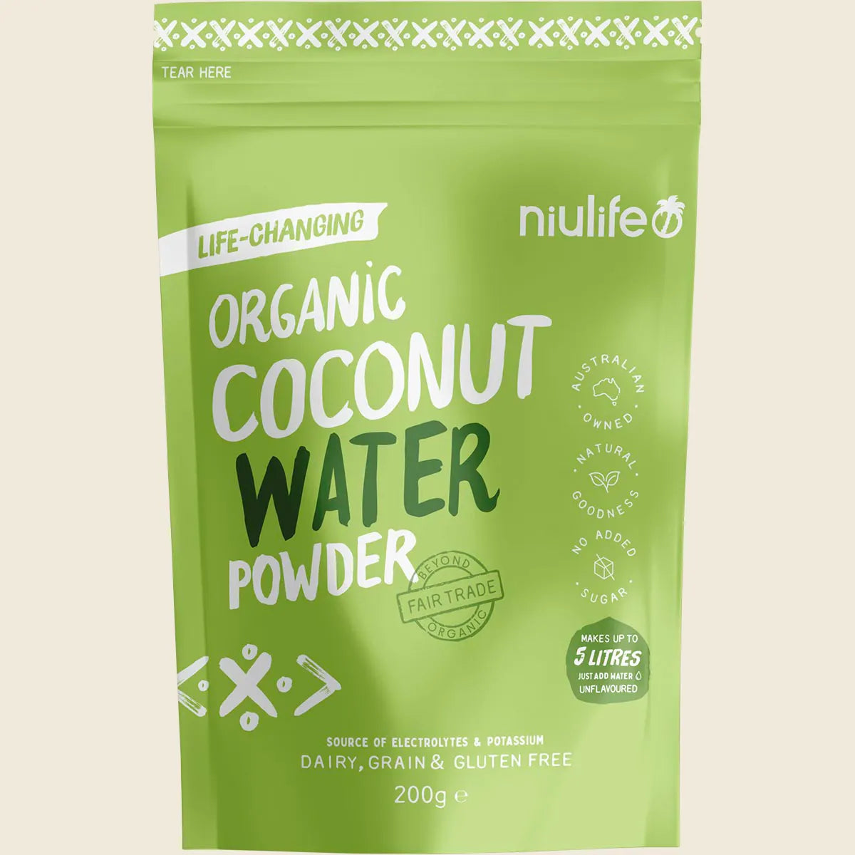 Organic Coconut Water Powder : 200g (Makes 5 Litres)