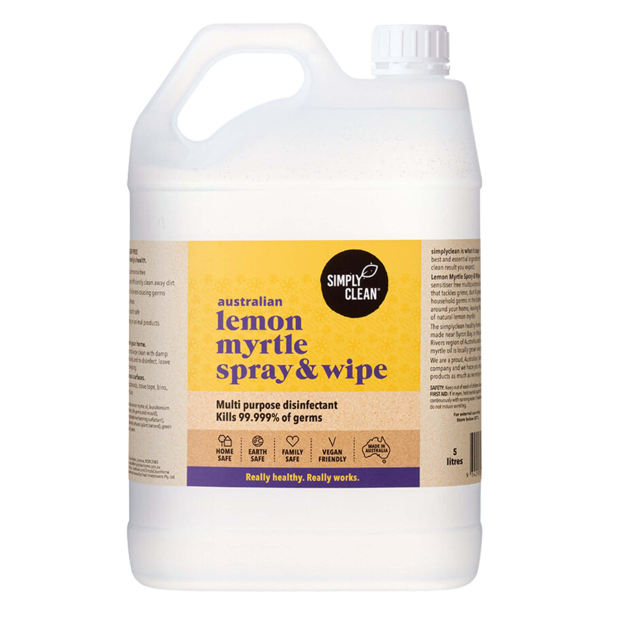 Lemon Myrtle Spray & Wipe : 500 mL / 5 Litres / 15 Litres