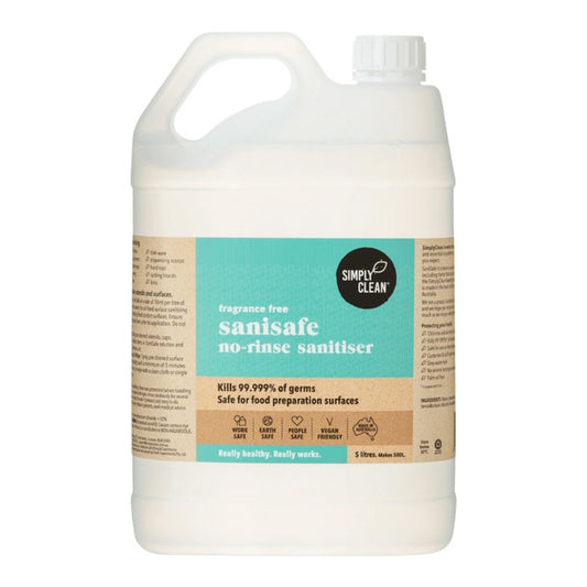 SPECIAL ORDER (5 BUSINESS DAYS) SaniSafe No Rinse Sanitiser : 5 Litres