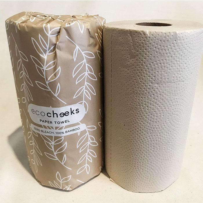Unbleached Bamboo Paper Towel : Single Roll