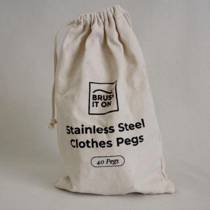 Stainless Steel Clothes Pegs : 40 Pack